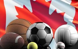 Ballons balles drapeau canada tennis football soccer baseball basketball